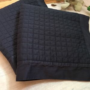 Signoria Firenze Raffaello Cotton Euro Shams Quilted Dark Blue 26" Made In Italy